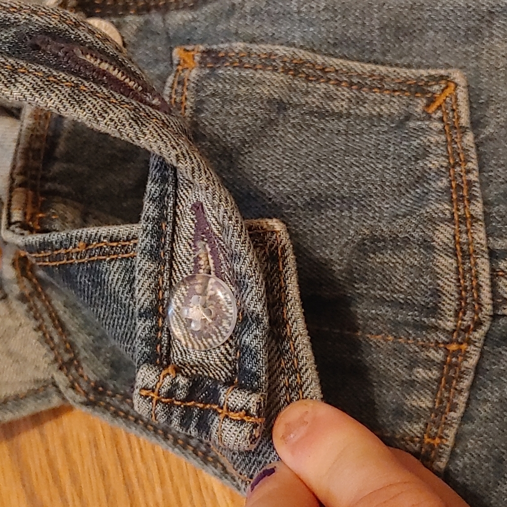 Distressed Short Overalls - Picture 3 of 5